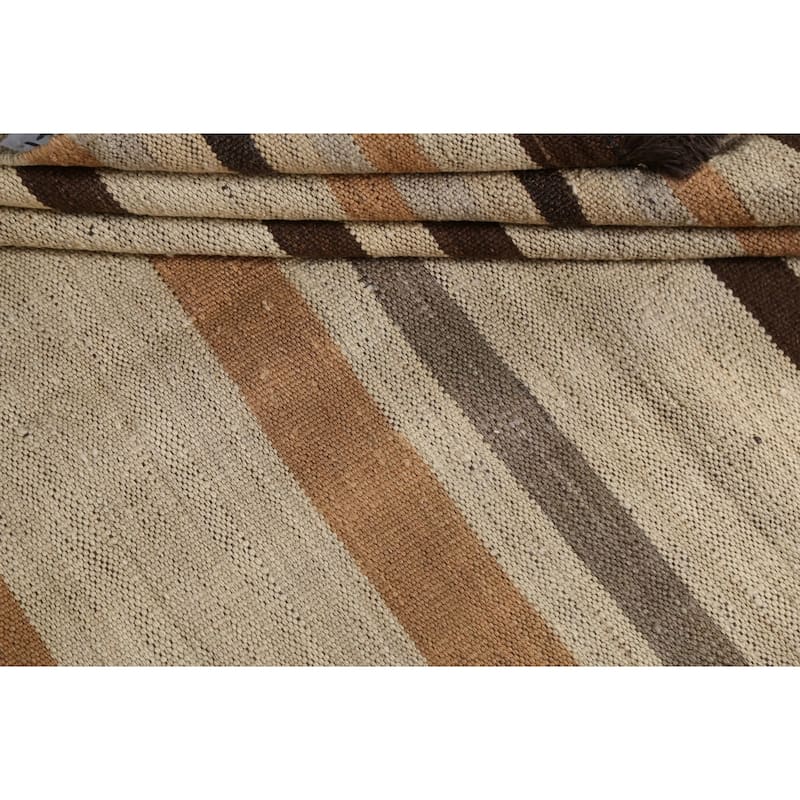 Natural Dye Kilim Oriental Wool Area Rug Flat-weave Home Decor Carpet - 4'8" x 6'4"