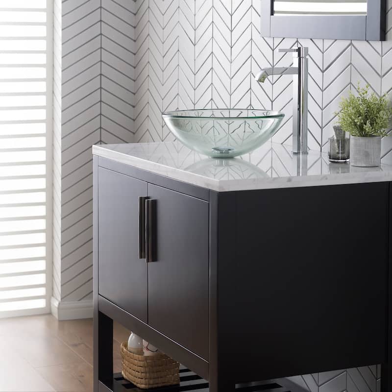 Kraus 14" Clear Glass Vessel Bathroom Sink Only