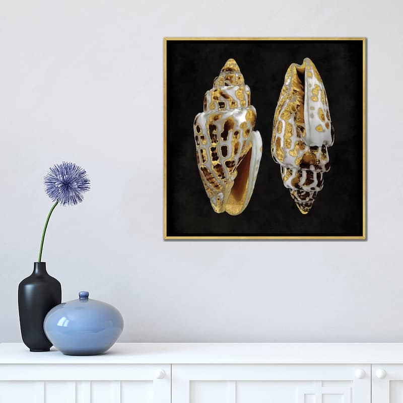 iCanvas "Golden Ocean Gems I" by Caroline Kelly Framed Canvas Print