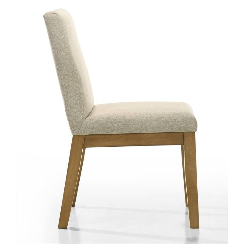 Modern Wood Dining Chair with Cushioned Seat（Set of 2） - N/A