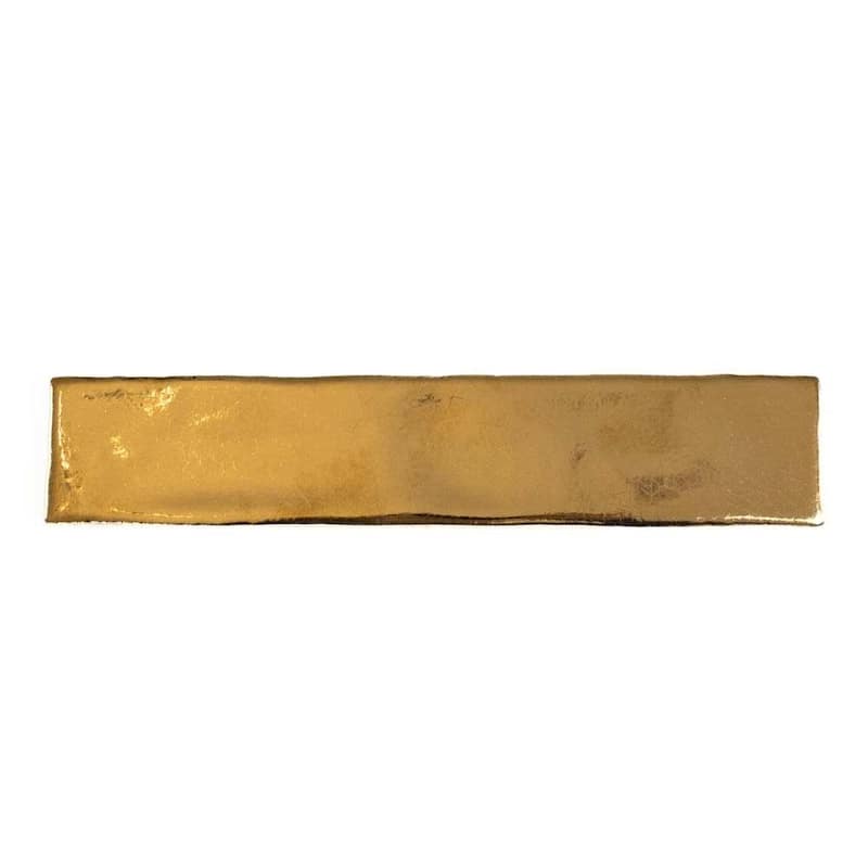 Midas 2x10 Gold Glossy Ceramic Subway Tile - Wall, Backsplash