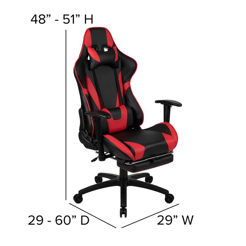 Gaming Desk & Chair Set with Cup Holder, Headphone Hook, and Monitor Stand