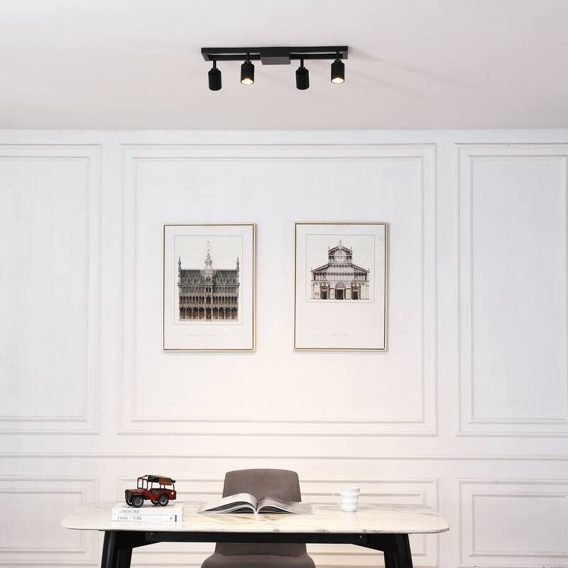 Vidalite 4 Bulb LED Sqaure Head Track - Black