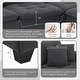 preview thumbnail 8 of 55, Roomfitters 100 x 59" Modern Convertible L-Shaped Sectional Sofa with Free Pillows, 4-Seat Suede Velvet Sleeper Sofa