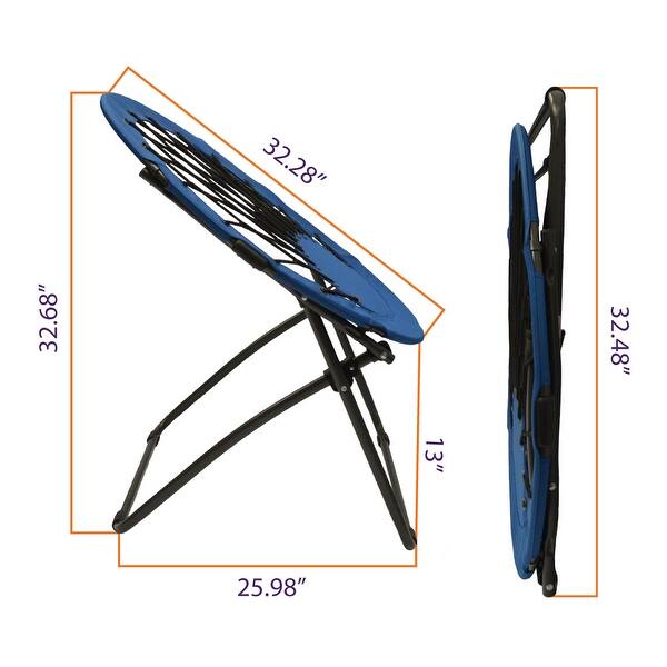 Polyester Bungee Chair Portable Folding Chair , Royal Blue Bed