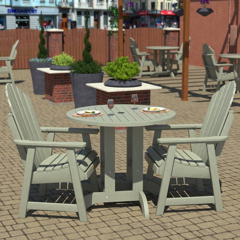Highwood Commercial 3-Piece Muskoka Adirondack 36" Bistro Dining Set