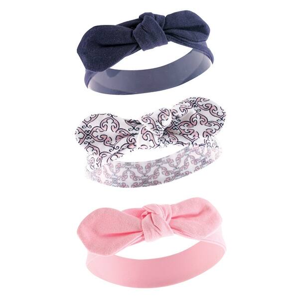 slide 1 of 1, Yoga Sprout Baby Girl Cotton Headbands 3pk, Trellis, 0-24 Months - Trellis Trellis - 0-24 Months