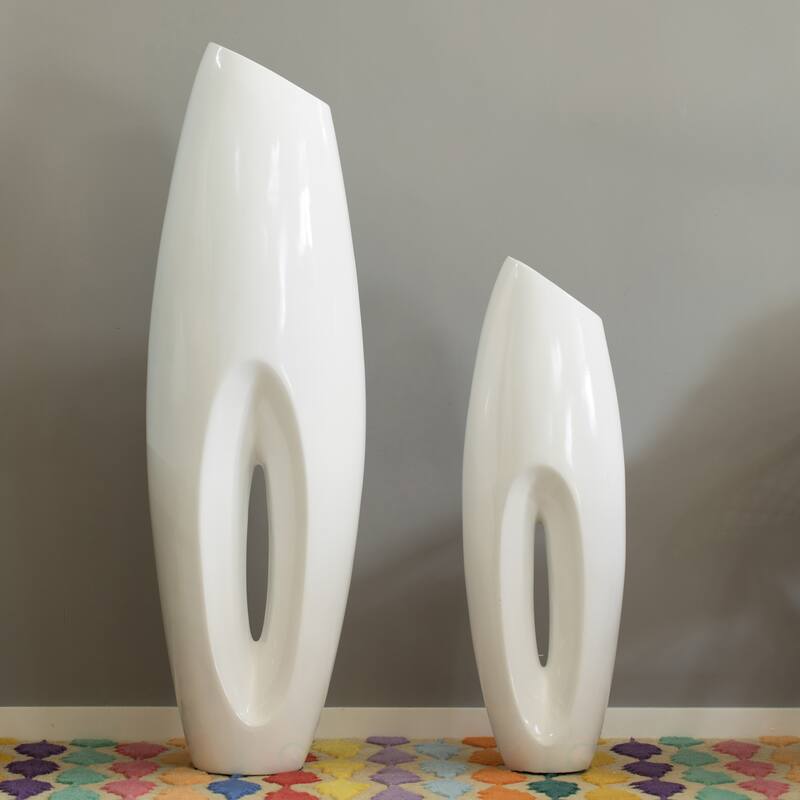 Modern White Large Floor Vase
