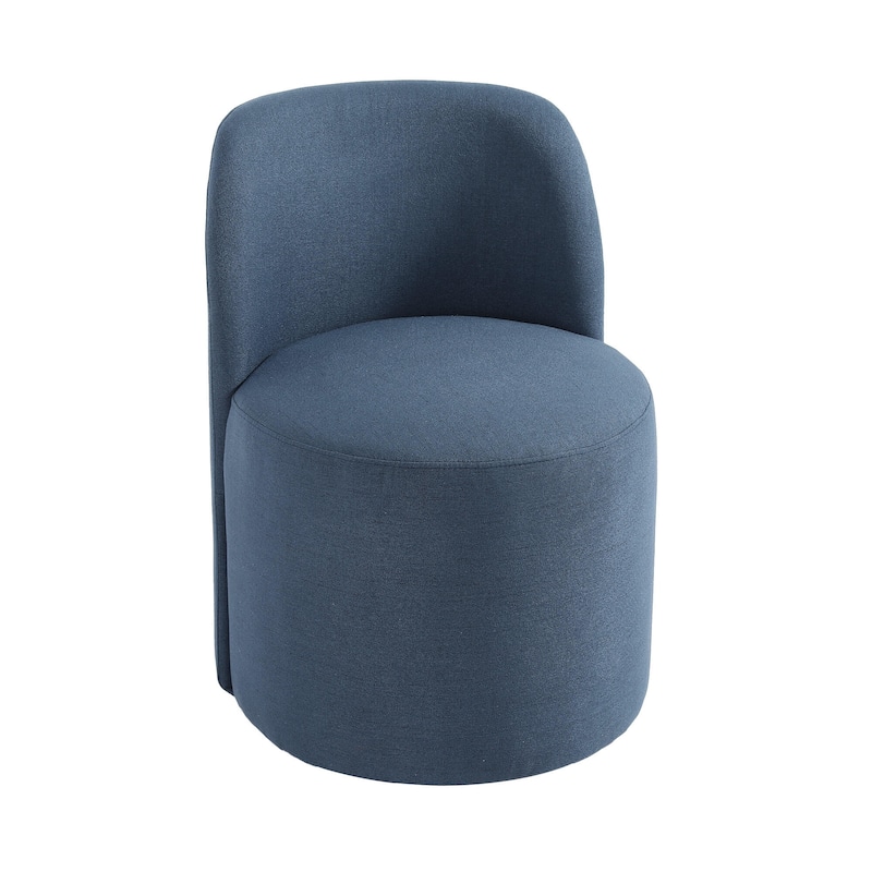 Modern Linen Upholstery Dining Chair Barrel Chair