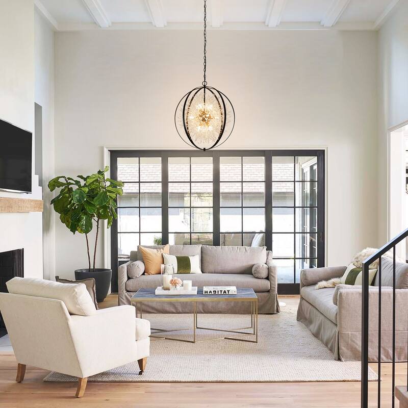 12-Light Modern Firework Chandelier Dandelion Light Sputnik Pendant Light