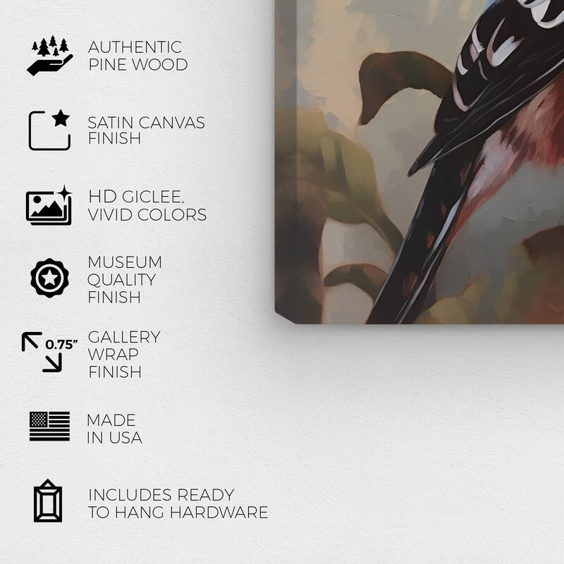 Wynwood Studio Canvas Animals Early Bird I Blue and Copper Traditional Wall Art Canvas Print