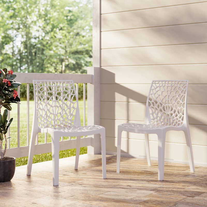 Lyra Square Table and Karissa Patio Chairs 3-Piece Outdoor Lounge Set