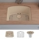 preview thumbnail 1 of 5, Lexicon Platinum 2321D Quartz Composite Single Bowl Kitchen Sink Galaxy Beige