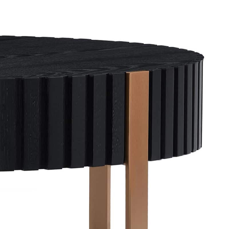 Modern Handcraft Drum Coffee Table 31.5 Inch Round Coffee Table