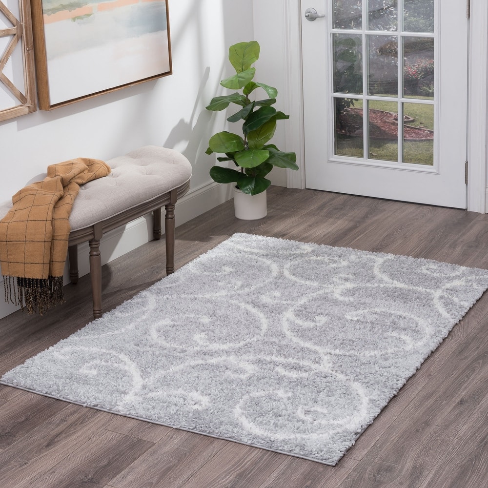Sohni Shag Farmhouse Floral Indoor Area Rug