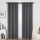 preview thumbnail 56 of 99, Deconovo Wave Line with Dots 52 Width Curtains Pair(2 Panel) 42x54 Inch - Dark Grey