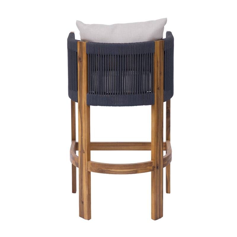 Christopher Knight Home - Martinez Outdoor Acacia Wood Barstools (Set of 2)