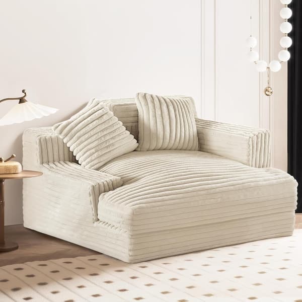 WOWMAX Chaise Lounge Chair Indoor Bedroom Oversized Chaise Lounge Sofa