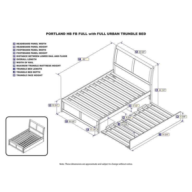 Full Size Platform Bed with Trundle - Espresso Finish, Modern Bedroom Furniture, Storage Bed, Space Saving Design