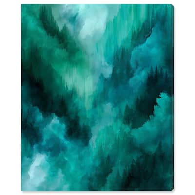 Textured Teal II Canvas by Art Remedy, Gallery Wrapped