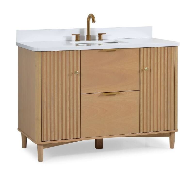48 Inch Trendy Wood Finish Bathroom Vanity