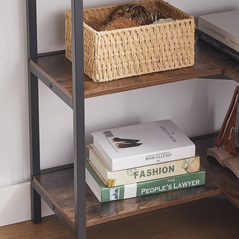 Javlergo L-Shaped 3-Tier Corner Shelf, Wood Storage Display Shelves