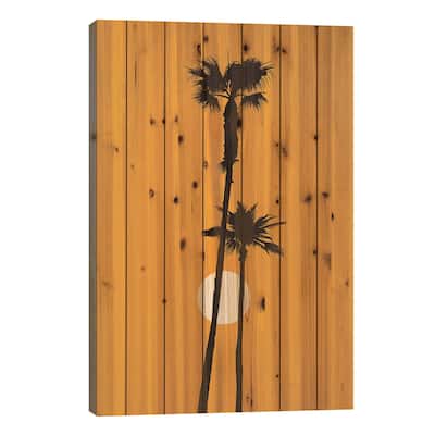Paradise - Yellow Print On Wood by Kubistika - Multi-Color