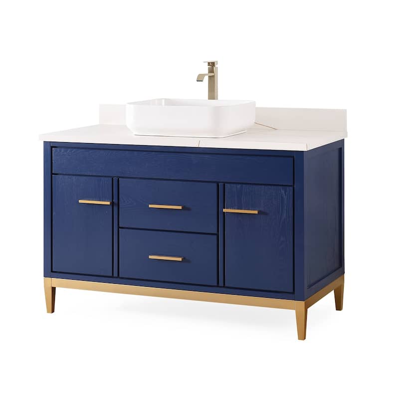 48" Tennant Brand Modern Style Beatrice Vessel Sink Bathroom Vanity