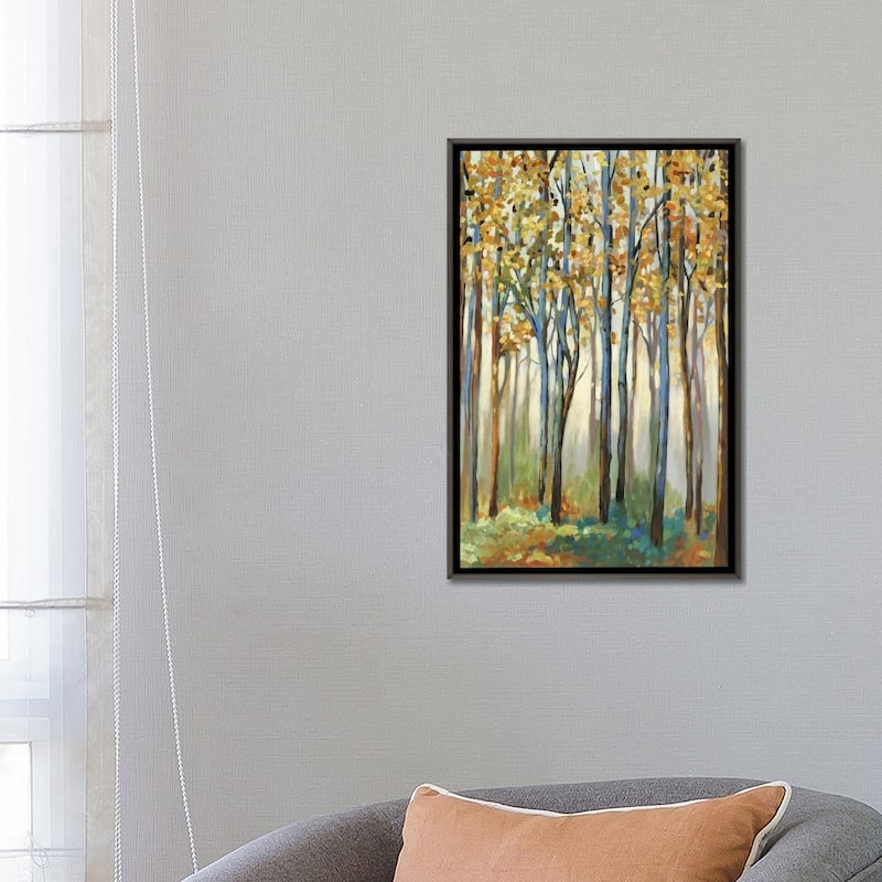 iCanvas "Golden Leaves" by Allison Pearce Framed