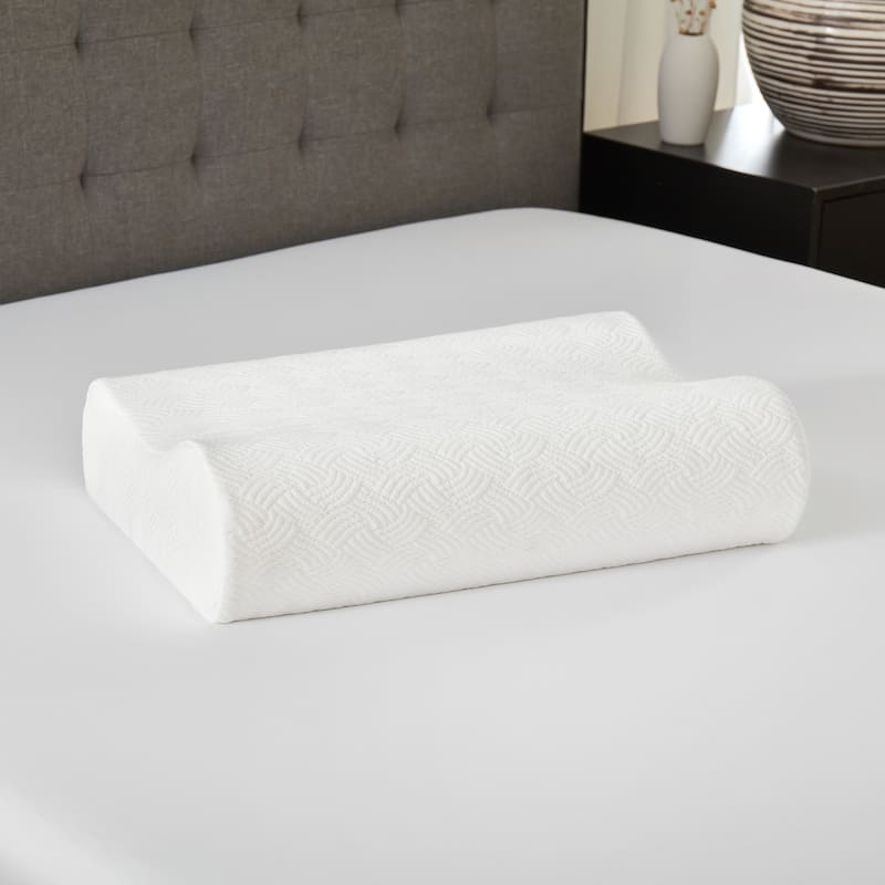 Bodipedic Classics Contour Memory Foam Bed Pillow - White