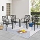 preview thumbnail 9 of 16, Outdoor Patio Stackable Dining Chairs Set of 4/6