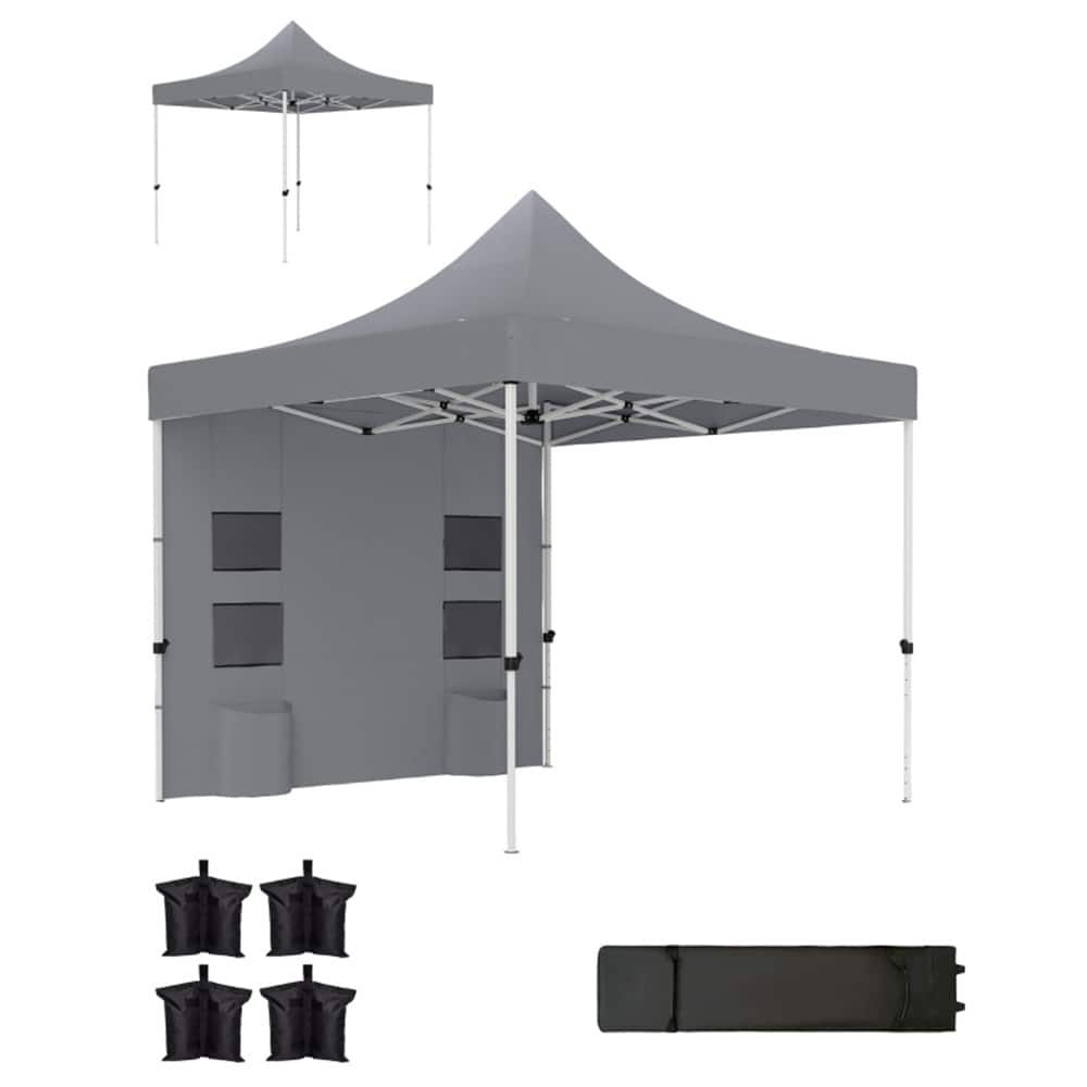 Premium Foldable Gazebo for Outdoor Events with UPF50 Sun Protection Adjustable Height and Portable Wheeled Bag