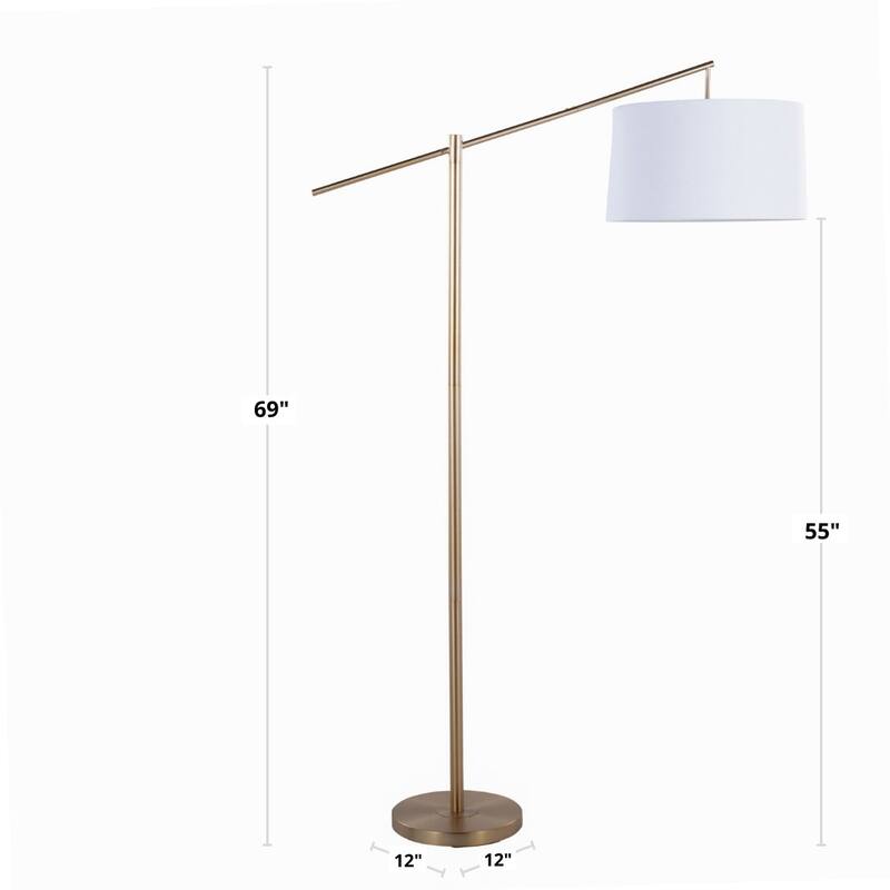 Silver Orchid Kerby 69" Metal Floor Lamp