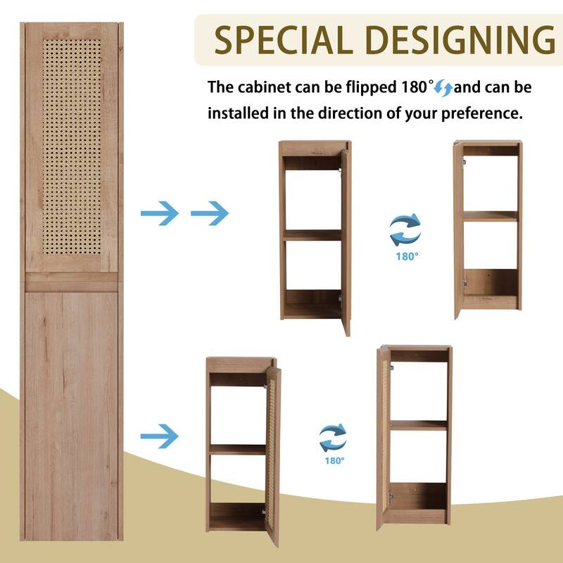 Bathroom Wall Cabinet with Soft-Closing Doors and Floating Installation Design.