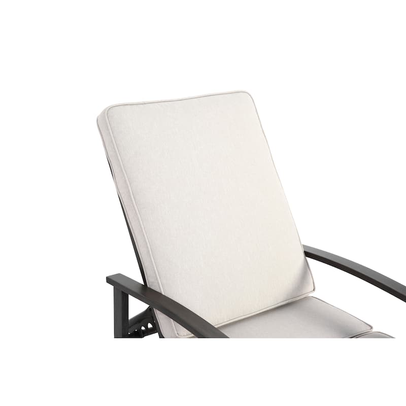 Cast Chaise Lounge，Adjustable Reclining Rust-Resistant Aluminum Cast Poolside Chaise Lounge Furniture