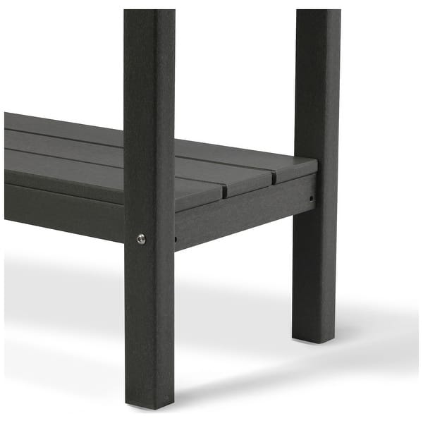 Polytrends Laguna All Weather Poly Outdoor Console Table Two Shelf