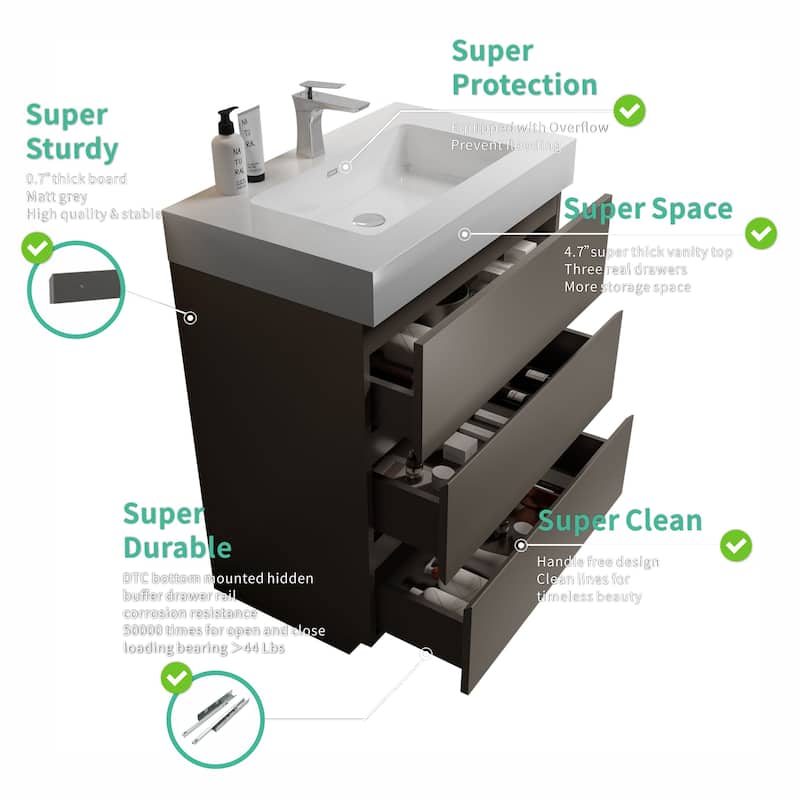 30" Bathroom Vanity with Sink