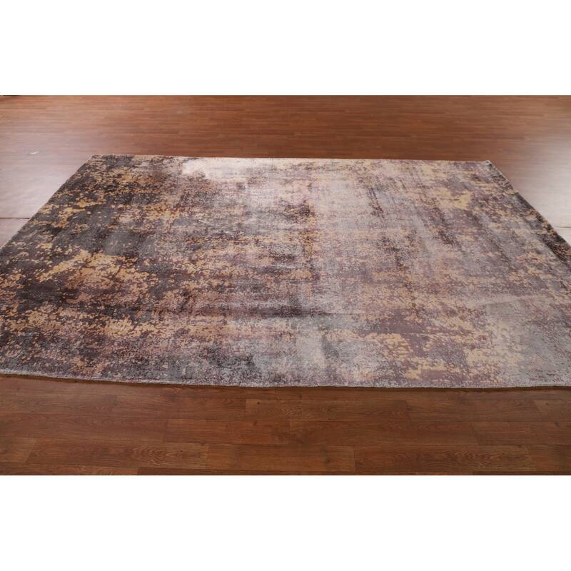 Multi-Color Modern Abstract Oriental Area Rug Handmade Wool Carpet - 6'7"x 9'10"