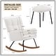 preview thumbnail 6 of 24, Rocking Chair Nursery Glider Chair High Back Rocking Armchair Upholstered Lounge Chair