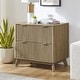 preview thumbnail 10 of 20, Modern Fluted 2 Drawer Lateral File Cabinet, Office Storage Cabinet Alder Grey