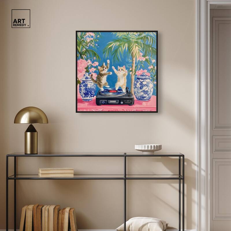 Turntable Twirlers Canvas by Art Remedy