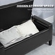 preview thumbnail 12 of 29, HOMCOM Ottoman Bench Tufted Storage Chest with Flipping Top, 36.25"W x 15.75"D x 15.75"H