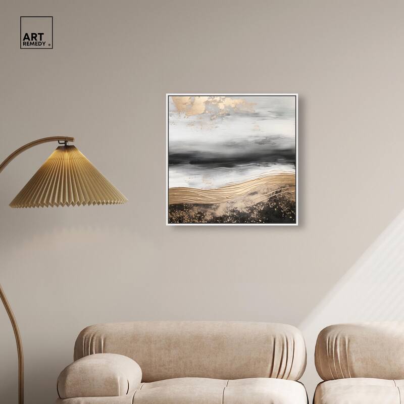 Moonlit Gold Canvas by Art Remedy