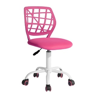 HomyLin Armless Home Office Task Chair Kids Desk Chair Mid-Back