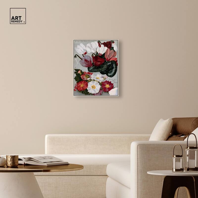 Cyclamens Canvas by Art Remedy