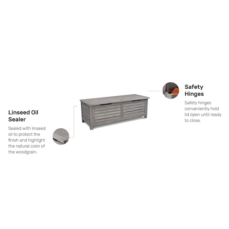 Maho French Grey Outdoor Storage Deck Box