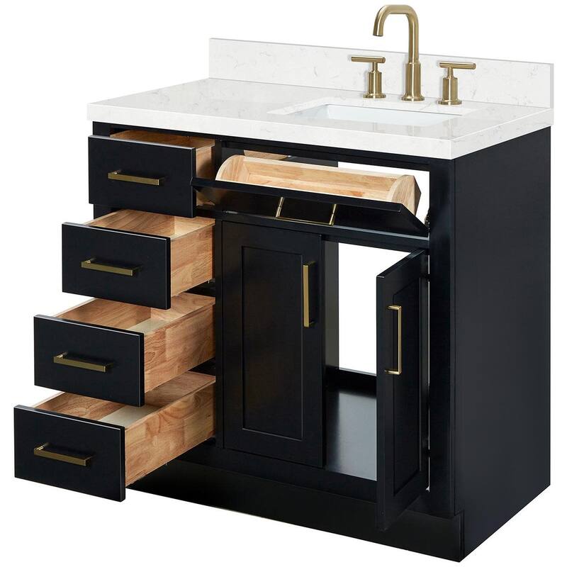 Ariel T036SRCQRVO Hepburn 36" Free Standing Single Basin Vanity Set