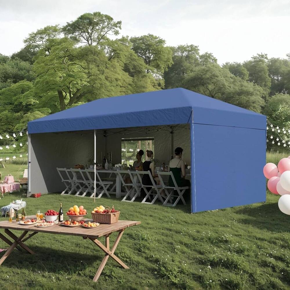10X20 Pop Up Canopy Tent with 4 Sidewalls for Events, Parties, Camping