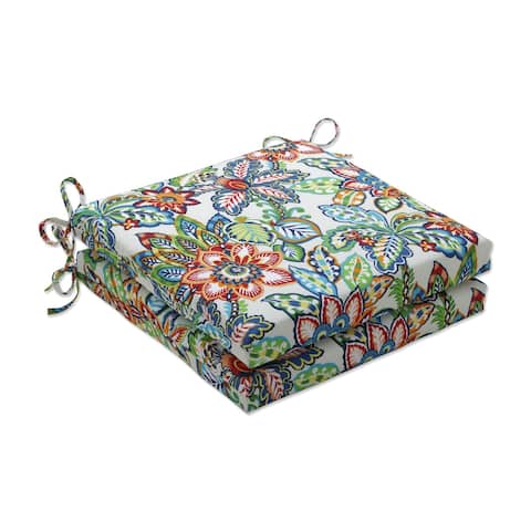 Pillow Perfect Outdoor Copeland Fiesta Squared Corners Seat Cushion 20x20x3 (Set of 2) - 20 X 20 X 3