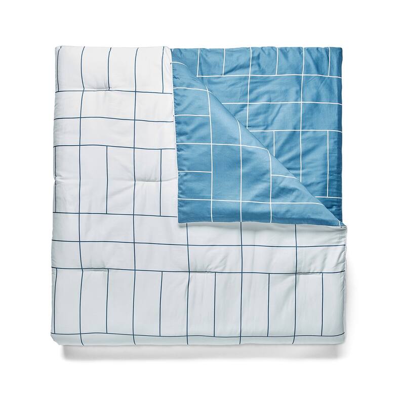 Lacoste Ashcombe Check Reversible 3-Piece Cotton Comforter Set